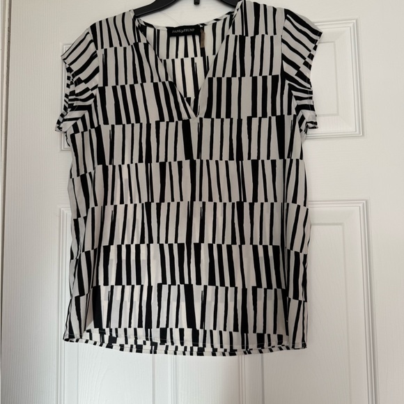 Ivanka Trump Tops - Ivanka Trump Black and White Striped Blouse